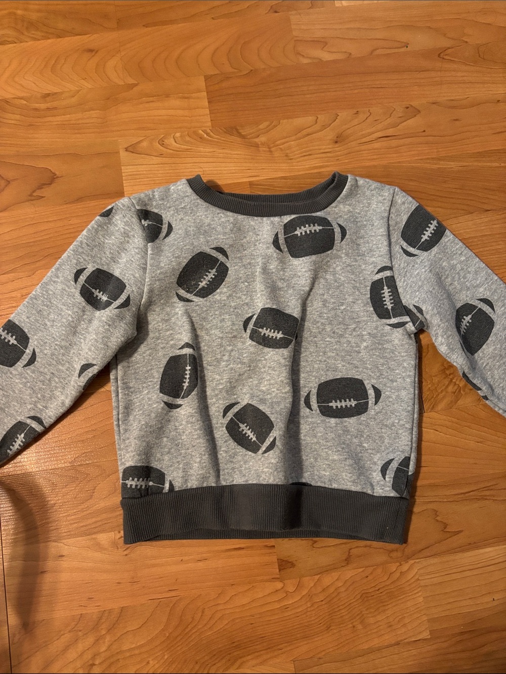 Falls Creek Grey Football Print Sweatshirt with Dark Grey Accents